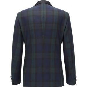 Hugo Boss Black Watch Paid Wool Dinner Jacket
